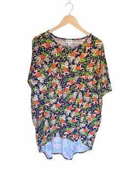 LuLaRoe Navy Multicolor Kermit and Piggy Tunic